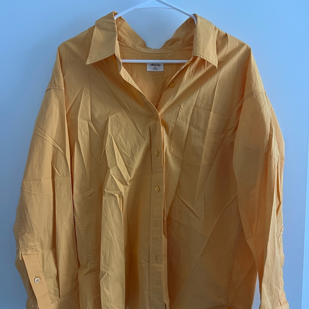 Wilfred Free Orange Button-Up Blouse